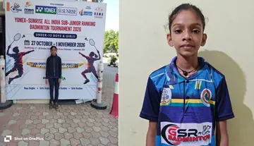 Outstanding performance by Kolusu Jeswitha at the national-level badminton tournament