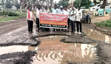 Potholes reappear after just three months... Motorists worried.