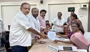 Vangaveeti Radha files nomination as mayoral candidate for Vijayawada
