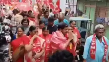 Video Campaign rally in support of CPM candidate Boi Satyababus victory