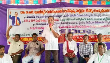 Part-time teachers and faculty members of Gurukuls stage protest