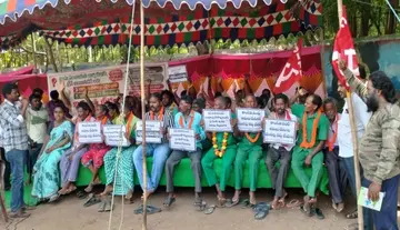 36-hour protest fast by Gram Panchayat and Green Ambassador workers.